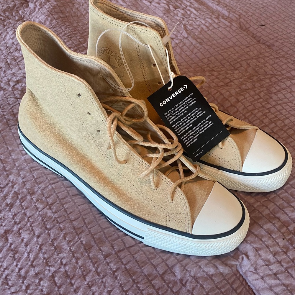 Converse High-Top Sneakers in Tan